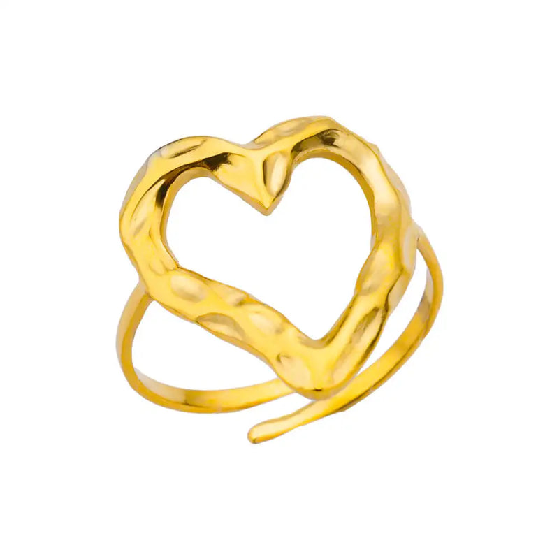 Waterproof Stainless Steel Ring with 18k Gold Plating