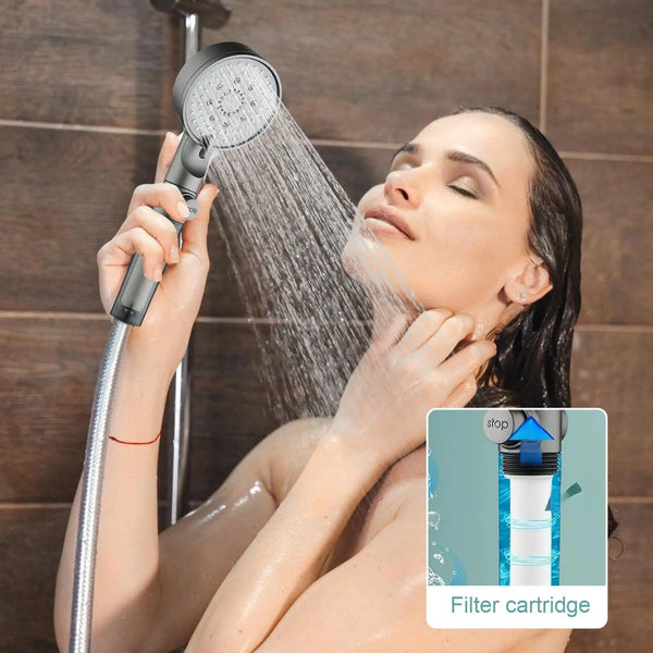 5-Mode Filtered Shower Head with Handheld Sprayer