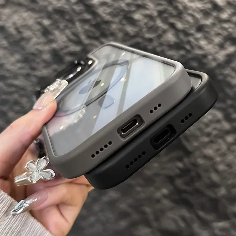 Luxury Magnetic Shockproof Phone Case with Kickstand and Lens Protection
