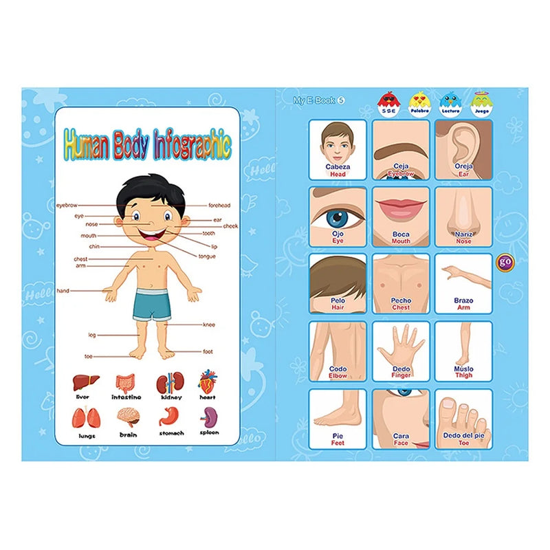 2-in-1 Bilingual Talking Book for Toddlers