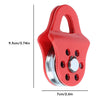 Red 3-Ton Heavy Duty Snatch Block for off-road winching with a roller and mounting holes