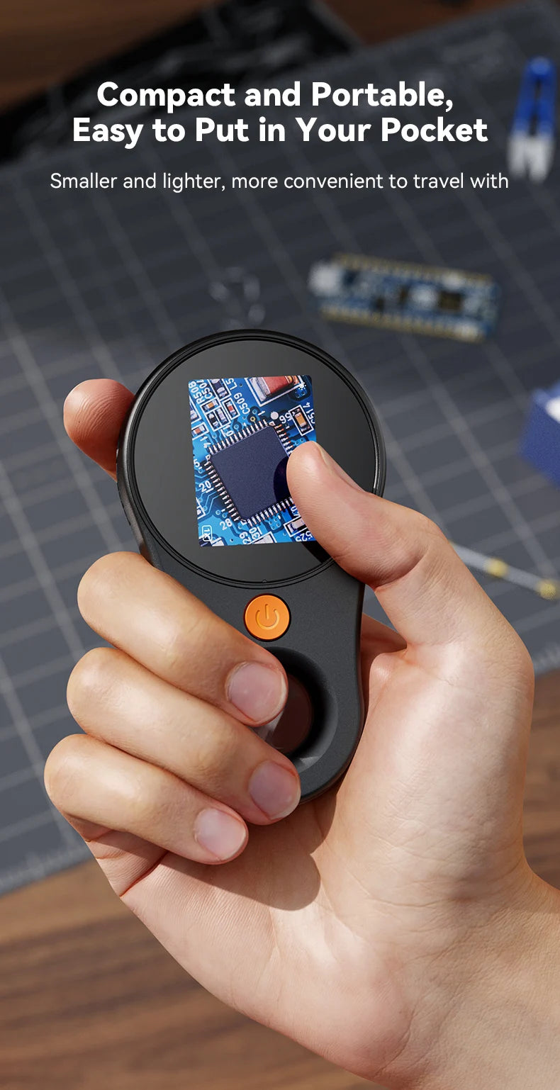 Portable 500X Digital Microscope with 2" IPS Screen