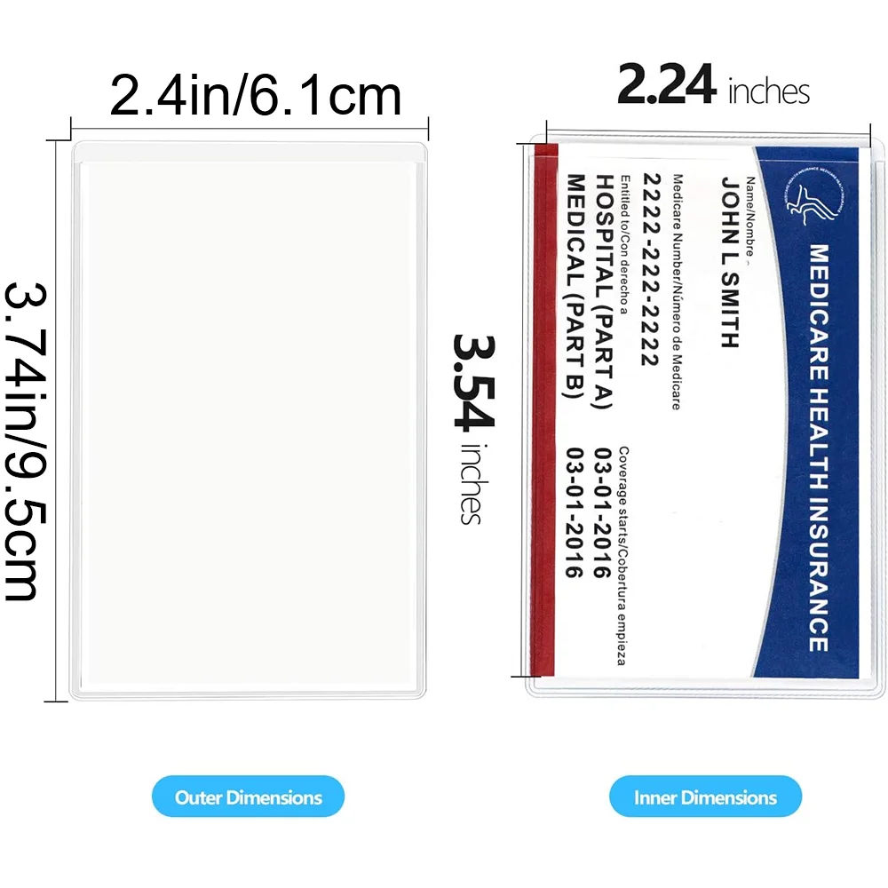 Waterproof Clear Card Protector Sleeve - 3-Pack, IDs & Essential Cards