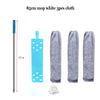 White mop cloth set including a 85cm mop and three cloths for cleaning