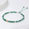 Handwoven Crystal Anklet with Natural Stone Charms