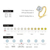 Radiant Cut Moissanite Engagement Ring in 18K Gold-Plated Sterling Silver