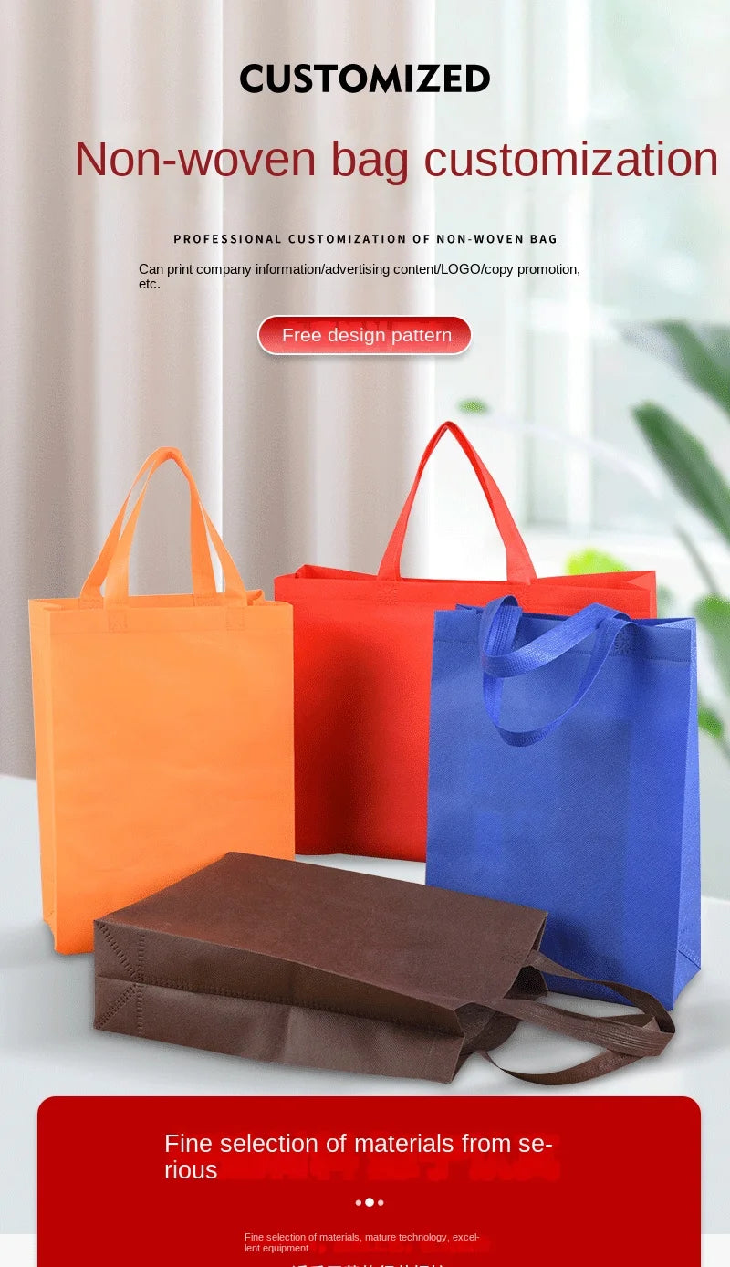Eco-Friendly Non-Woven Tote Bag (10-Pack)