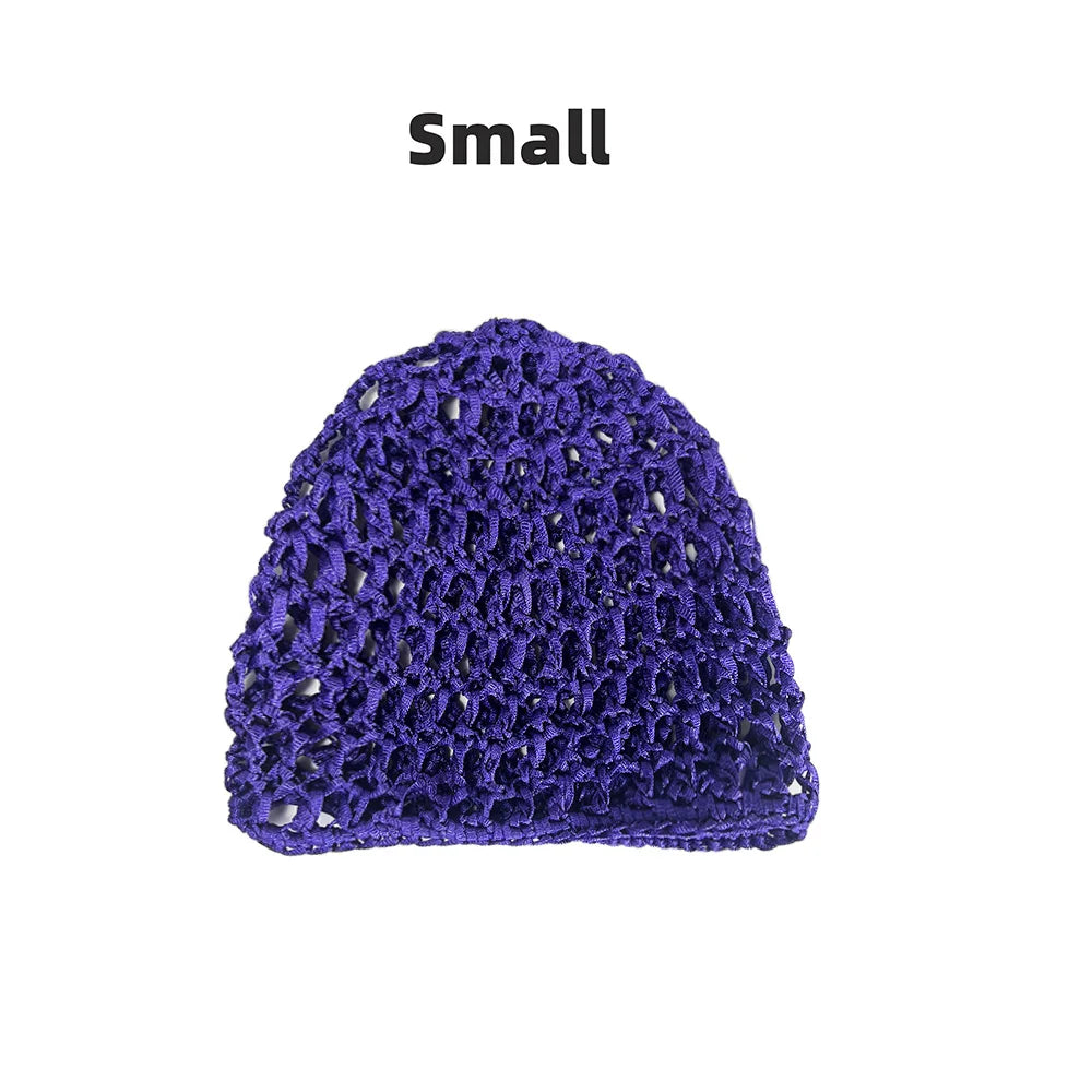 Hand-Crocheted Mesh Hair Net Cap for Women