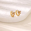 Cubic Zirconia Hoop Earrings