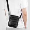 Vintage Leather Messenger Bag for Men – Adjustable Crossbody Shoulder Bag