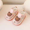 Baby First Walker Sandals with Cute Bear Pattern