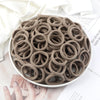 50-Pack Solid Color Elastic Hair Ties for Women & Girls