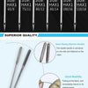 A multi-pack of universal sewing machine needles in various sizes and thicknesses for sewing fabrics.