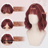 Short Wavy Bob Wig with Bangs