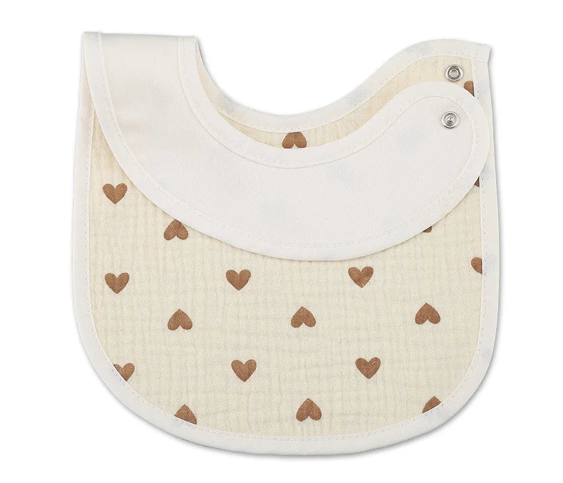 Soft Cotton Baby Bibs with Waterproof Backing – Set of 2