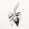 Elegant Bow Chain Bag Strap with Hanging Charm