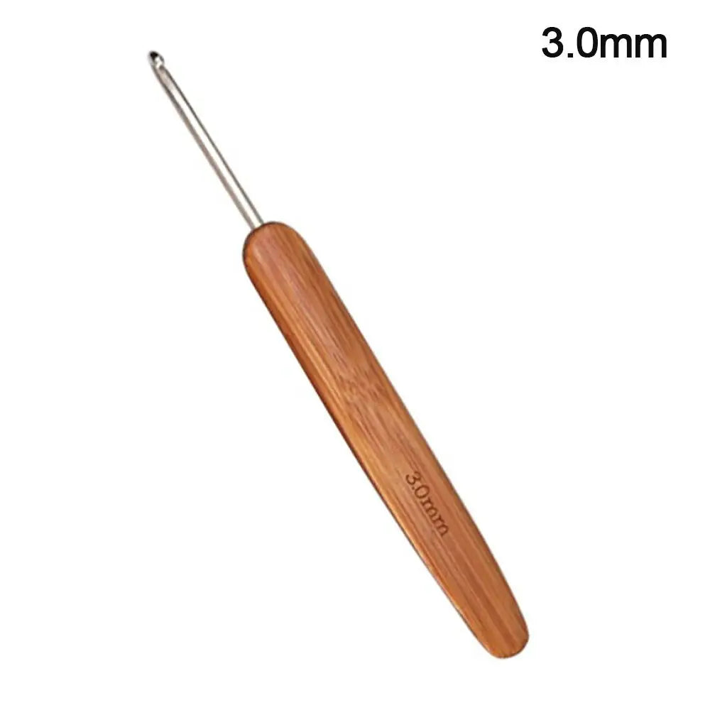Bamboo Handle Crochet Hook Set with Ergonomic Grip