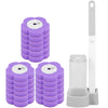 Disposable Toilet Brush Set with Self-Opening Holder