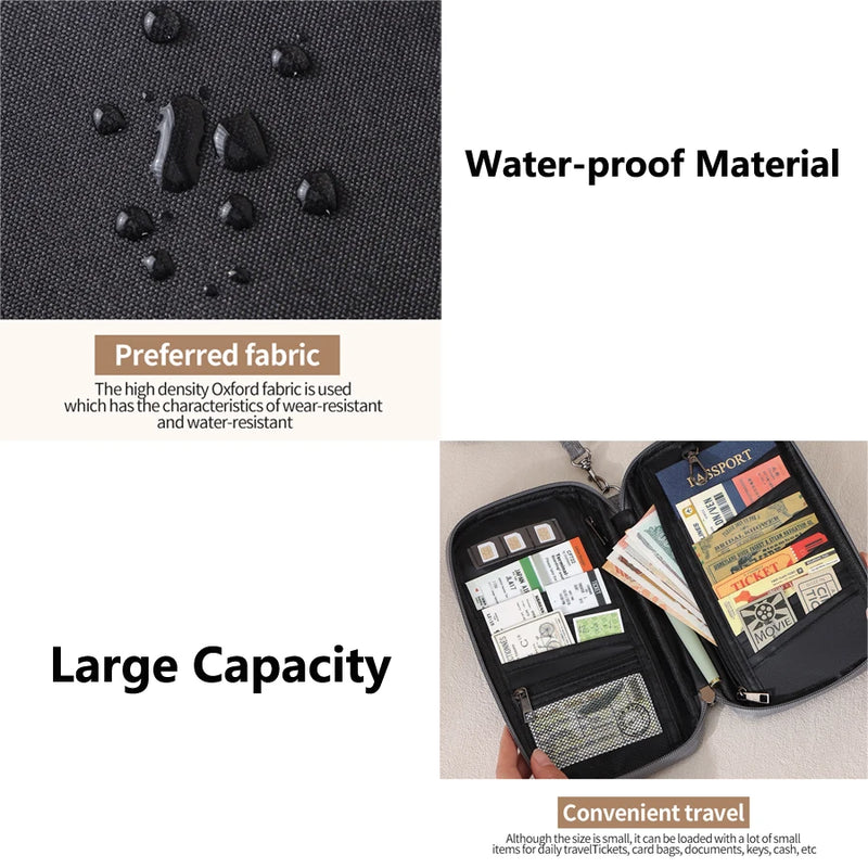RFID-Blocking Passport Wallet & Document Organizer