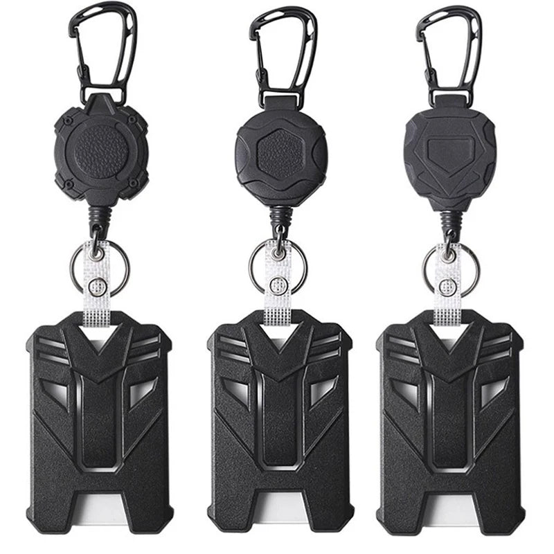 Heavy-Duty Retractable Badge Holder with Card Cover