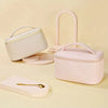 Portable Solid Color Makeup Organizer Bag