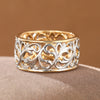 Two-Tone Copper Scroll Ring for Women