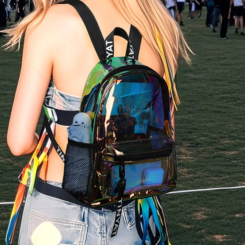 Clear PVC Backpack for Women – Water-Resistant & Festival Ready