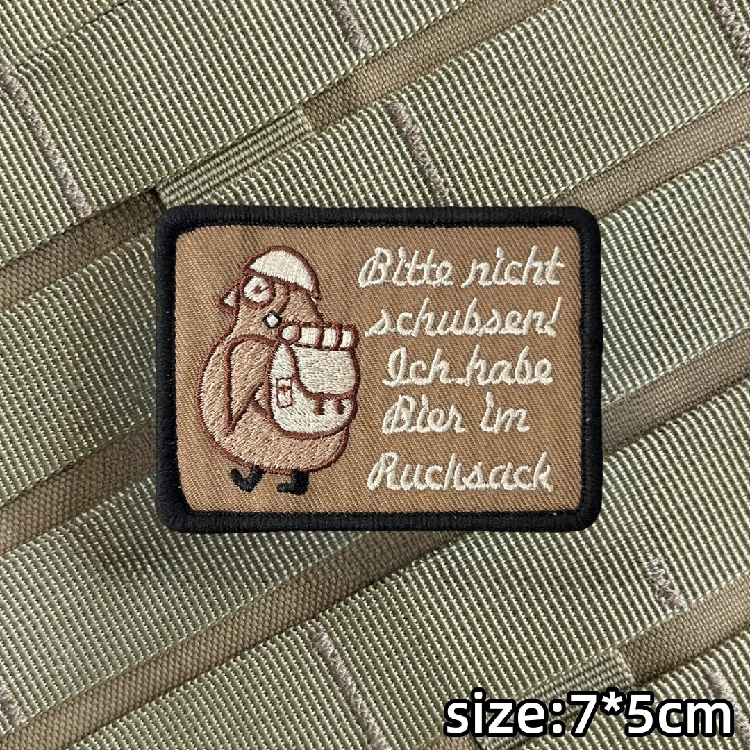 Funny Tactical Morale Patch with Hook and Loop Backing