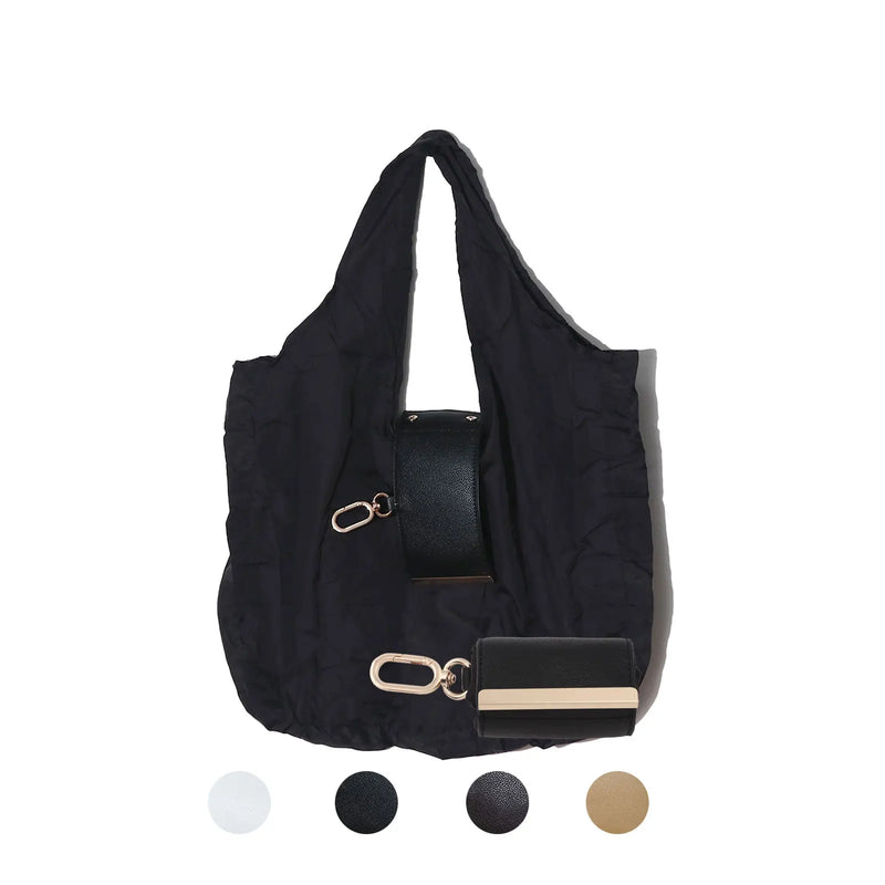 Large Canvas Tote Bag with Keychain Attachment