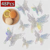 3D Rose Gold Butterfly Wall Decals for Home Decor