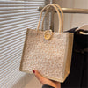 Floral Linen Cotton Tote Bag