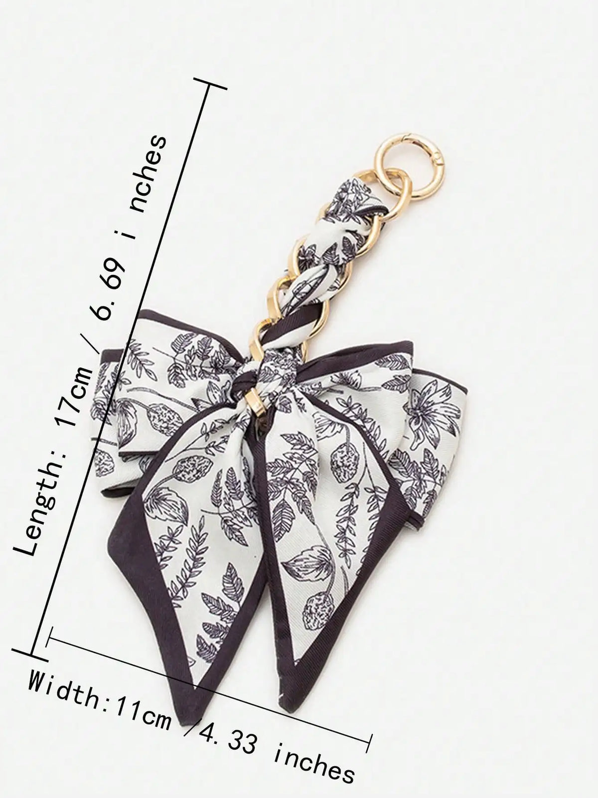 Elegant Bow Chain Bag Strap with Hanging Charm
