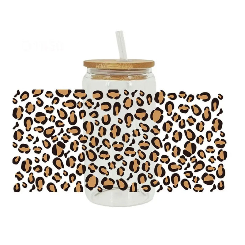 Leopard Print UV DTF Cup Wrap Sticker