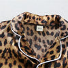 Kids' Cartoon Leopard Print Pajama Set with Short Sleeves