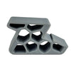 Gray heavy-duty non-slip door stopper wedge with multiple interlocking slots