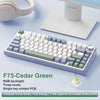 لوحة مفاتيح AULA F75 الميكانيكية اللاسلكية/بلوتوث/السلكية للألعاب، إضاءة RGB قابلة للتخصيص، تخطيط 75%، تصميم OEM مع هيكل Gasket