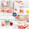 Borosilicate Glass Overnight Oats Jar with Lid and Spoon