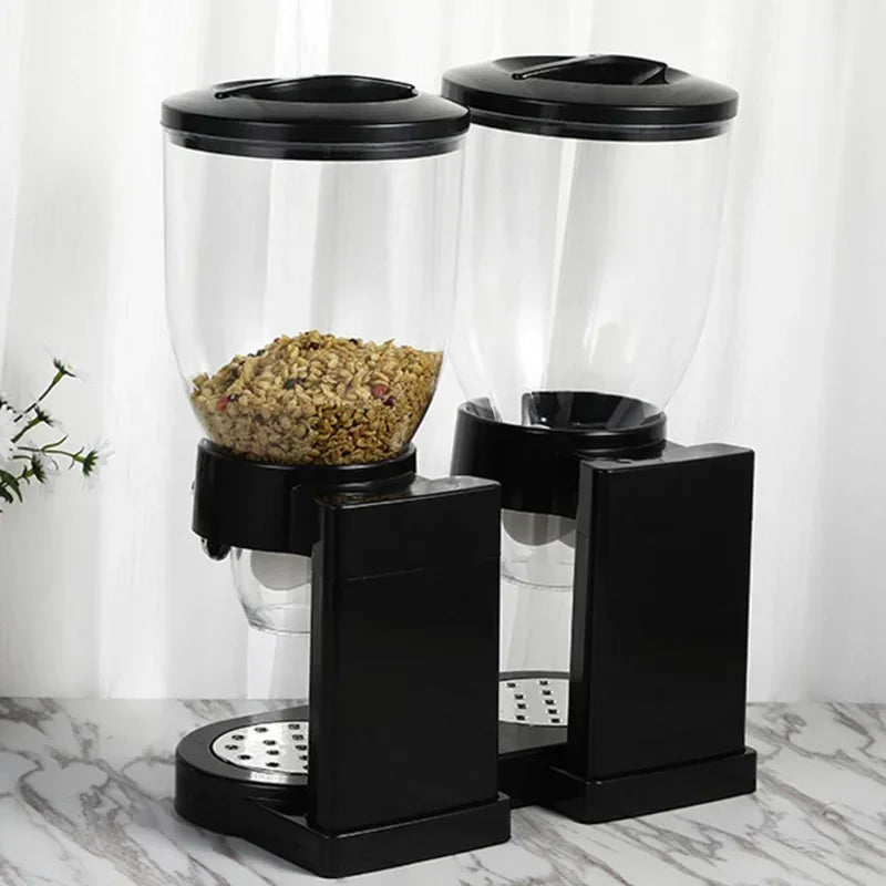 Dual-Control Dry Food Dispenser with Airtight Seal