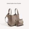 Minimalist Vegan Leather Crossbody Bucket Bag