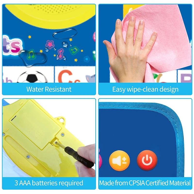 Interactive Alphabet & Number Learning Wall Chart for Toddlers