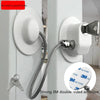 A white door lock with a silver handle and a strong 3M double-sided adhesive cable for securing windows or doors.