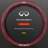 Carbon Fiber Leather Steering Wheel Cover for Infiniti Models