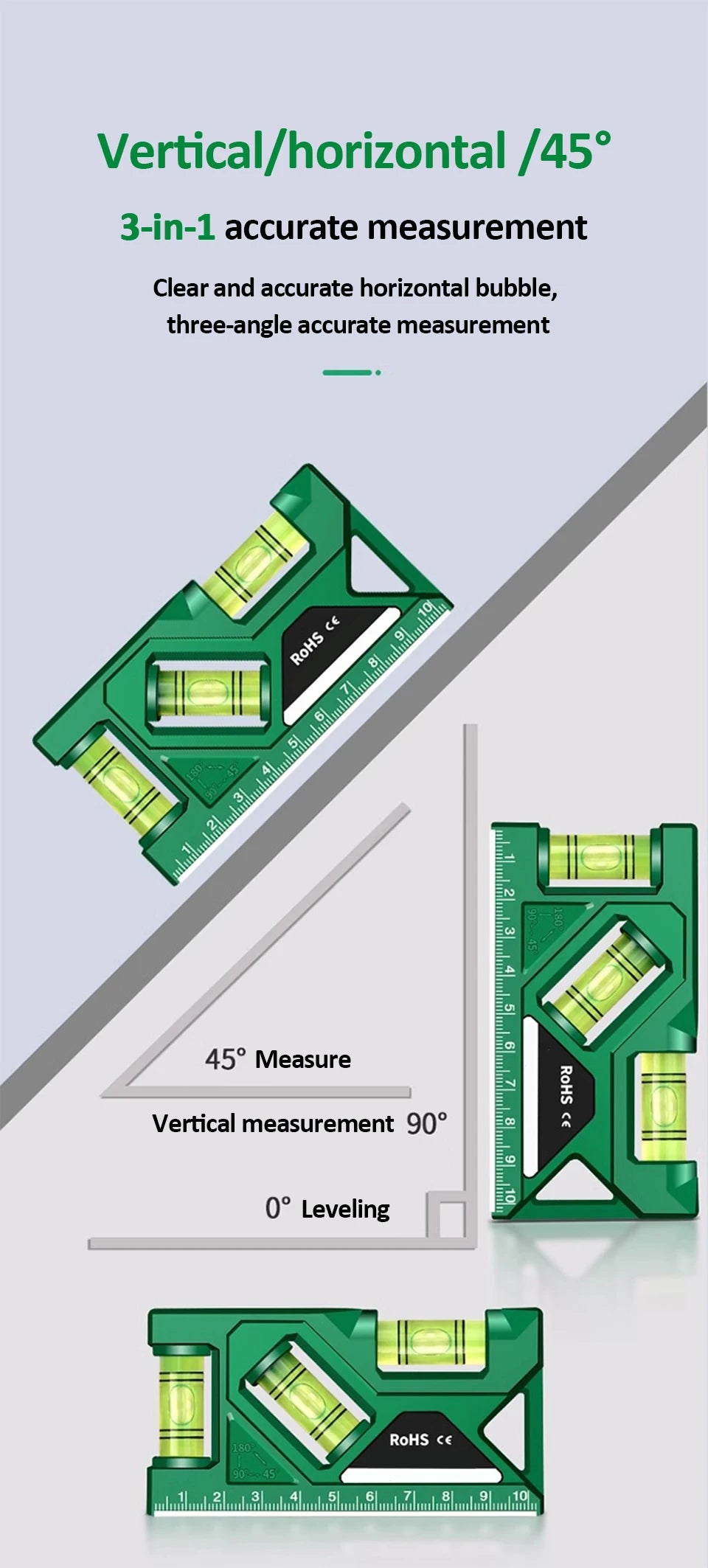 Magnetic Pocket Level Gauge with 3-Axis Precision