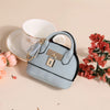 Mini Leather-Look Coin Purse with Keychain