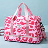 Animal Print Travel Duffle Bag with Shoe Compartment