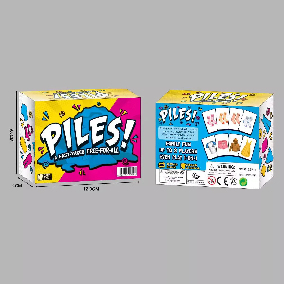 Box of piles novelty folding clothes poker cards for a family game night