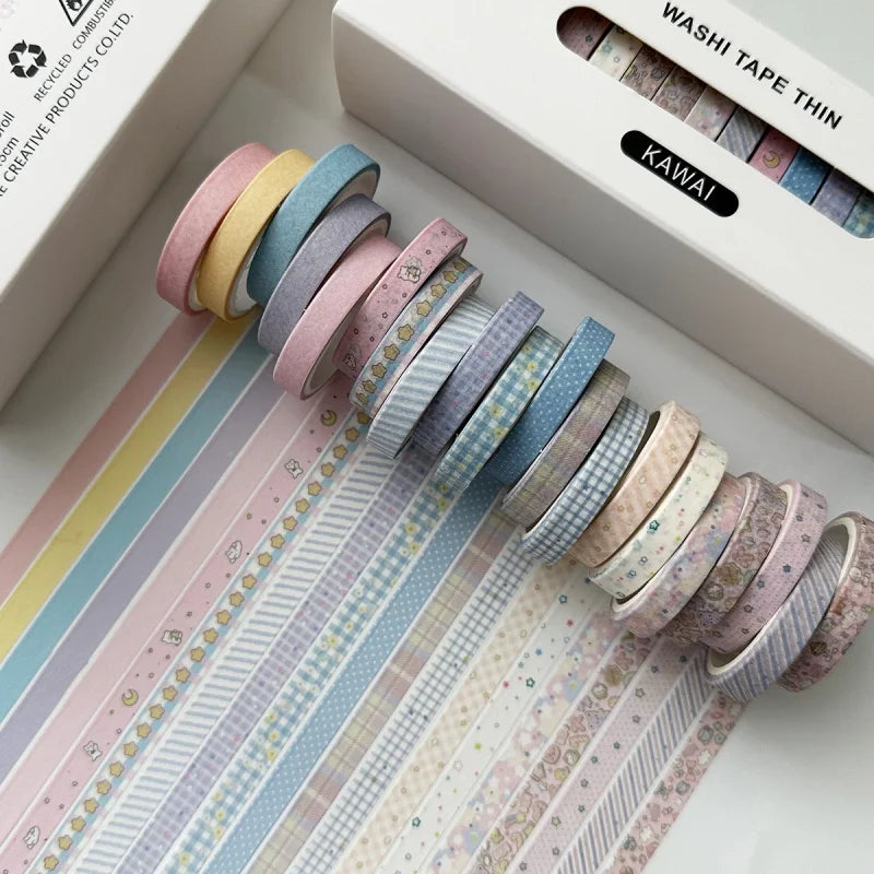 Retro Washi Tape Set – 20 Rolls for DIY Crafting & Journaling
