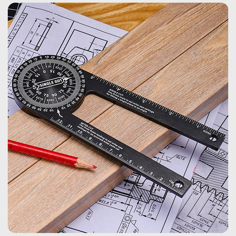 Aluminum Miter Saw Protractor for Precision Angle Measurement