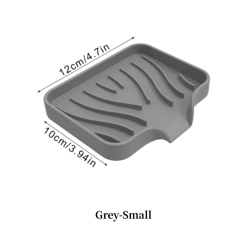 Silicone Drain Soap Dish with Anti-Slip Base