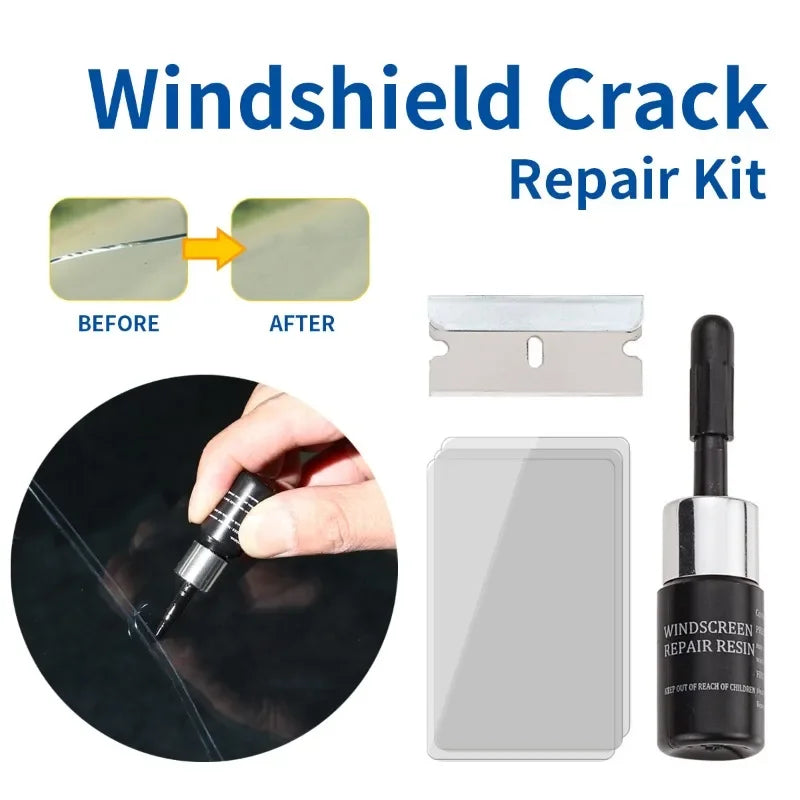 Windshield Crack Repair Kit with UV Resin